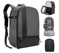 K&F Concept Sac à dos pour appareil photo, Avec housse de pluie Grande capacité de 18L, avec Compartiment pour ordinateur portable de 15,6"