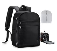 K&F CONCEPT Sac à Dos pour Appareil Photo Compact, Sac Photo avec Housse de Pluie, Compartiment pour Ordinateur Portable, Sacoche pour Reflex trépieds objectifs