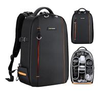 K&F CONCEPT Sac à Dos pour Appareil Photo | Compatible avec Canon Sony Nikon Olympus SLR/DSLR objectif et accessoires, léger noir orange-B08