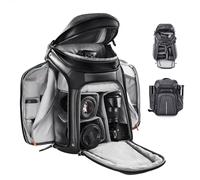 K&F Concept sac à dos pour appareil photo gris avec compartiment pour 2 appareils photo et ordinateur portable 15 pouces - 25 litres