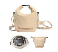 K&F CONCEPT Sac Appareil Photo, Porté à la Main Sac léger à la Mode Compatible avec Les Petits appareils Photo Reflex Compacts pour Femmes-Beige