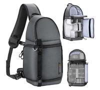 K&F CONCEPT Sac Appareil Photo, Sac Photo bandoulière Légère accès rapide Résistant à l'eau de Photographe Compatible avec Canon/Nikon/Sony/DJI Mavic Drone