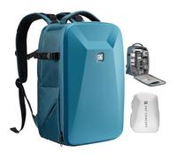 K&F Concept Sac à dos rigide pour appareil photo reflex numérique avec compartiment pour ordinateur portable de 15 à 15,6 pouces, étui étanche compatible avec drone Canon/Nikon/Sony/DJI Mavic