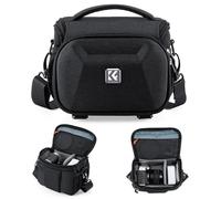 K&F CONCEPT Sac pour Appareil Photo à Bandoulière, Sacoche Photo en eva étanche et Antichoc avec Sangle Ajustable, Sac à Dos compacte pour Appareil Photo Reflex DSLR/SLR Trépied-S