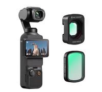 K&F CONCEPT Set Objectif Grand Angle Magnétique & Filtre de Diffusion Noire 1/4, Compatible avec DJI Osmo Pocket 3, 2 Pièces, Verre Optique, Multicouche, Fixation Magnétique