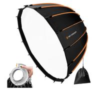 K&F CONCEPT Softbox 90 cm Hexadécagone Rapide, Monture Bowens, LD02 | Source quasi circulaire 16 côtés, double diffuseur, grille nid d'abeille et pochette anti-perte, replié 87 x 20,5 x 4,5 cm