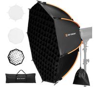 K&F CONCEPT Softbox Octagonal 35.4"/90cm Grille Poche Déverrouillage Rapide | Monture Bowens avec Nid d'Abeille, Sac, pour Studio Portraits, Photo & Streaming LK08
