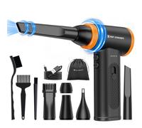 K&F CONCEPT Souffleur Air Comprimé- 120000TR/Min, Dépoussiérants Puissants électrique avec Batterie 5000mAh, Mini Air Comprimé Duster pour Clavier,Voiture, PC