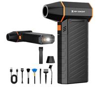 K&F Concept Souffleur Air Comprimé, LCD Écran Modèle 300000 TR/Min Mini Souffleur Dépoussiéreur Électrique Vitesse du Vent | 3 Vitesses Ajustablesavec Lampe de Poche pour Camping Éxtérieur