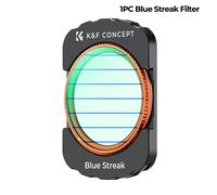 K & F Concept Sports Camera Pound pour DJI Osmo Pocket 3,UV,CPL,ND,PL,Diffusion noire,1/2,1/8,Réglable,2 en 1,Livre en option - Type 1 Blue Streak