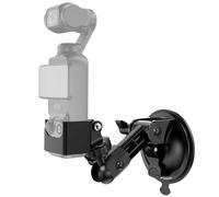 K&F CONCEPT Support à Ventouse en ABS Plastique Adhésif et Adaptateur Compatible avec DJI Osmo Pocket 3 Insta360