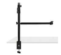 K&F CONCEPT Support de Table pour caméra avec Bras Perche, rotule à 360°+vis 1/4-3/8''+Support téléphone, trépied à Pince réglable 95cm trépied Suspendu pour Le Streaming et Les Jeux, Charge 10kg