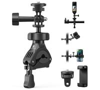 K&F CONCEPT Support Guidon Vélo Moto pour Caméra Sport, Fixation Rotative 360° avec Vis 1/4", Compatible avec GoPro Hero 13/12/11/10, DJI Osmo Action 6 5 4 Pro, Insta360 X5 X4 et Smartphones