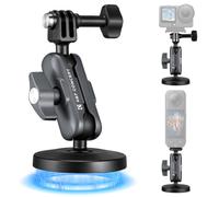 K&F CONCEPT Support Magnétique pour Caméra d'action Compatible GoPro | Support caméra avec rotule 360° et bras magique, compatible avec GoPro, Insta360 X5 et DJI Action 6/5 pour vidéo