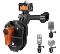 K&F CONCEPT Support Moto, Support à Pince Compatible avec Insta360 X6/X5/X4 | Pince Pare-Brise pour Caméra d'Action, Compatible avec GoPro Hero 13/12/11, Osmo Action 6/5 Pro/4, Osmo 360, PP66