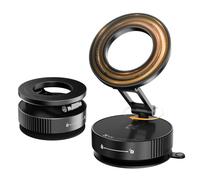 K&F CONCEPT Support Téléphone Voiture Magnétique & Ventouse Puissante, Porte Telephone Voiture Aimanté Pliable, 360°+210°+210° Réglable Compatible iPhone 17/16/15/14/13/12 Pro/Pro Max & Android