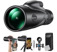 Jumelles 10*42, prisme BAK4, étanches IP66, avec adaptateur de trépied, professionnelles pour l'observation des oiseaux, noir