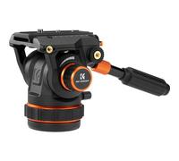 K&F Concept Tête hydraulique pour trépied BV60, tête fluide pour caméra avec panoramique à 360 ° et plaque à libération rapide double mode, compatible avec appareil photo Reflex, charge maximale de 10