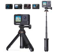 K&F Concept Trépied à Selfie 33cm, Mini Trépied avec Pôle Télescopique, Perche Selfie Portable, Selfie Stick Compatible avec Go Pro Hero 13,12,11,10, DJI Osmo Action 5 Pro, 4,3, Insta 360-MS10