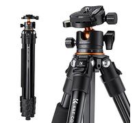 K&F Concept Trépied Appareil Photo 160cm, Léger Compact Portable DSLR Trépied avec Monopode, 10KG Capacité de Charge Tête de Balle, Plaque de Libération Rapide pour Voyage et Travail A234A1