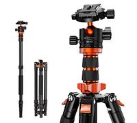 K&F Concept Trépied Appareil Photo,198CM Trépied Photo Voyage,Trépied Monopode en Aluminium Compact avec 360° Rotule, Trépied Professionnel avec Plaque Degagement pour Camera Fuji x100 VI Max: 12KG