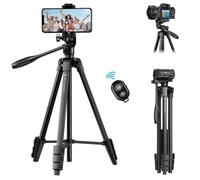 K&F Concept Trépied Appareil Photo pour Smartphone,152cm Trépied Voyage Léger avec Télécommande Bluetooth pour DSLR Nikon Canon Sony