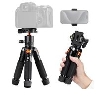 K&F CONCEPT Trépied de Bureau Mini Compact (55 cm) avec Rotule, Charge Maxi 6 kg, Plateau Rapide 1/4" et Support Smartphone pour Appareil Photo et Téléphone