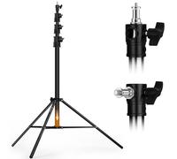 K&F CONCEPT Trépied de Flash 400cm Amortisseur pour Studio Photo | Ressort air, adaptateur 3/8, charge 6kg, anneau lumineux réflecteur flash vidéo, avec sac, TL15