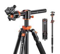 K&F Concept Trépied horizontal en aluminium de 170,2 cm, monopode portable avec tête sphérique à 360 degrés, plaque à dégagement rapide pour appareils photo reflex numériques T255A4+BH-28L (TM2515T1)