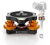 K&F Concept Trépied Niveleur à Trois Roues, Réglage Base de Nivellement LP-48, Niveau à Bulle de Niveleur Aluminium pour Appareil Photo Canon, Nikon et Sony DSLR, Rotule