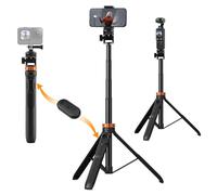 K&F Concept Trépied Smartphone 175cm, Trépied d'éclairage avec Télécommande, Support de Lumière de Photographie, Compatible avec Smartphones, iPhone, Samsung, Lumières, Caméras de Sport