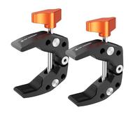 K&F CONCEPT Twin-Pack Pinces Super Crab, Trous filetés 1/4", Ouverture Max. 60 mm, compatibles Magic Arm, pour Tubes Ronds, Surfaces Planes, moniteurs, lumières LED et Accessoires Photo