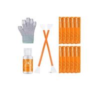 K&f kit bâtonnet de nettoyage 16 mm bâtonnets de nettoyage x10 20 ml de solution de nettoyage gants