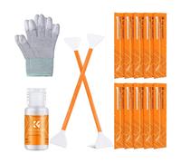 K&F Kit bâtonnet de nettoyage 24 mm bâtonnets de nettoyage x10 20 ml de solution de nettoyage Gants