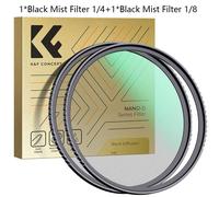 K & F-Objectif D'appareil Photo Concept Série D,Diffuseur De Brume Noire 49-82mm,Filtre 1/8 1/4,Film Vert Souple,52mm,62mm,67mm,72mm - Type 1-8 With 1-4 Set-49mm