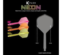 K Flex Ailettes et tiges de Fléchettes Intégrées, No.6 Lot de 3 K-Flex - No.6, Kflex All in One Ailettes et Tiges de Fléchettes Moulées: Courtes, Intermédiaires Et Moyennes