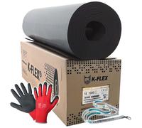 K-Flex ST Plaque isolante autocollante + gants + cordon Scorprotect (noir, épaisseur d'isolation 10 mm, 1000 x 10 000 mm)