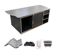 K´Foam Store Meuble Camper pour Vans VW T5, T6, T6,1 Multivan et Californie sans meuble latéral avec accessoires et matelas inclus