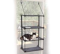 K&H Pet Products EZ Mount Window Kitty Sill Quad Stack Gray 12 X 23 inches