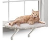 K&H Pet Products - Lit perchoir pour fenêtre de Chat - Housse en Polaire Douce - Facile à Installer - Lavable en Machine - 35,5 cm x 60,96 cm - Crème