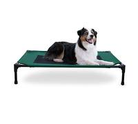 K&H Pet Products Lit surélevé d'extérieur pour chien, lit surélevé respirant et rafraîchissant pour grands chiens, housse en maille lavable, cadre en métal surélevé, pliable, portable, taille L, 106,7