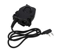K Head Câble Adaptateur PTT pour Talkie-walkie Compatible avec H-777, R888s Plus, RT-5R, RT-5RV, RT1, RT2, RT5 pour Kenwood KPG/HK/TK, Baofeng, Pofung, HYT, Puxing, Qusheng, etc