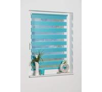 K-home Klemmfix Madrid Store Enrouleur Double sans perçage Glacier, Tissu, Bleu océan, 70 x 150 cm (B x L)