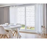 K-Home Klemmfix Store Enrouleur Double sans perçage - Blanc - 115 cm x 200 cm (l x L)