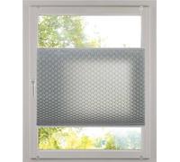 K-Home Klemmfix Store plissé Effet 3D, Gris, 80 x 130 cm