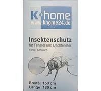 K-home Moustiquaire 100% Polyester Noir 150 x 180 cm
