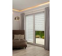 K-home Store Double Klemmfix « Madrid », Polyester, Blanc, 100 x 150 cm (B x L)