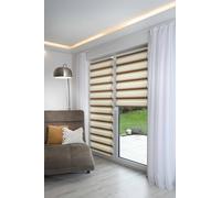 K-Home® Store Enrouleur Double Klemmfix Madrid sans perçage Dégradé de Couleurs Beige l 60 x H 150 cm