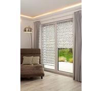 K-home Store Enrouleur Double Klemmfix Madrid sans perçage Pierre Taupe imprimé 40 x 150 cm (l x L)