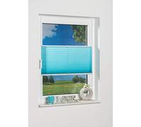 K-home - Store plissé à Fixer, Polyester, Iceblau, 60 x 210 cm